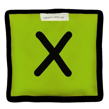 Woreczek gimnastyczny z literką X - szkolny Akson