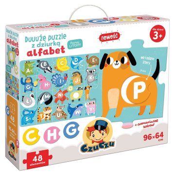 Puzzle 48 duuuże z dziurką Alfabet 3 +  