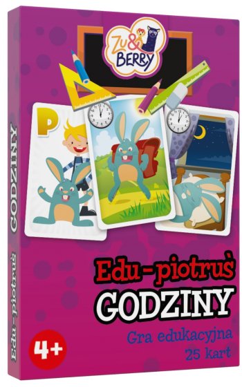 Karty do gry Edu Piotruś godziny