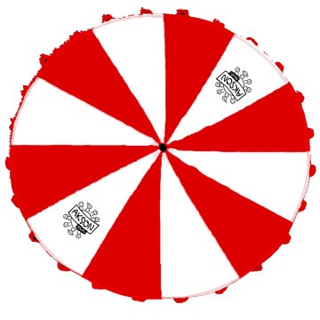 Chusta Animacyjna Biało-Czerwona AKSON 3m