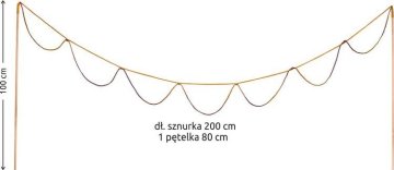 Kijki Sznurek do dużych baniek mydlanych 7-oczek ,,Chmura’’ Słupskie Bańki Mydlane