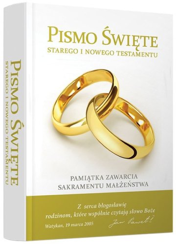 Biblia domowa. Pamiątka ślubu 